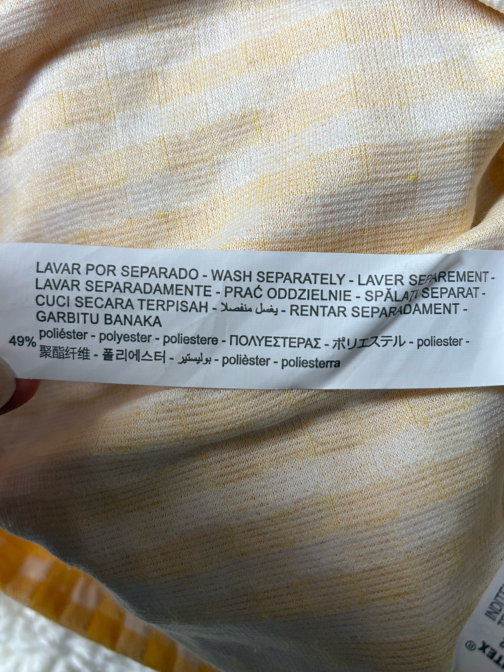 Zara Yellow Gingham Shift Mini Dress EUC - Picture 9 of 9